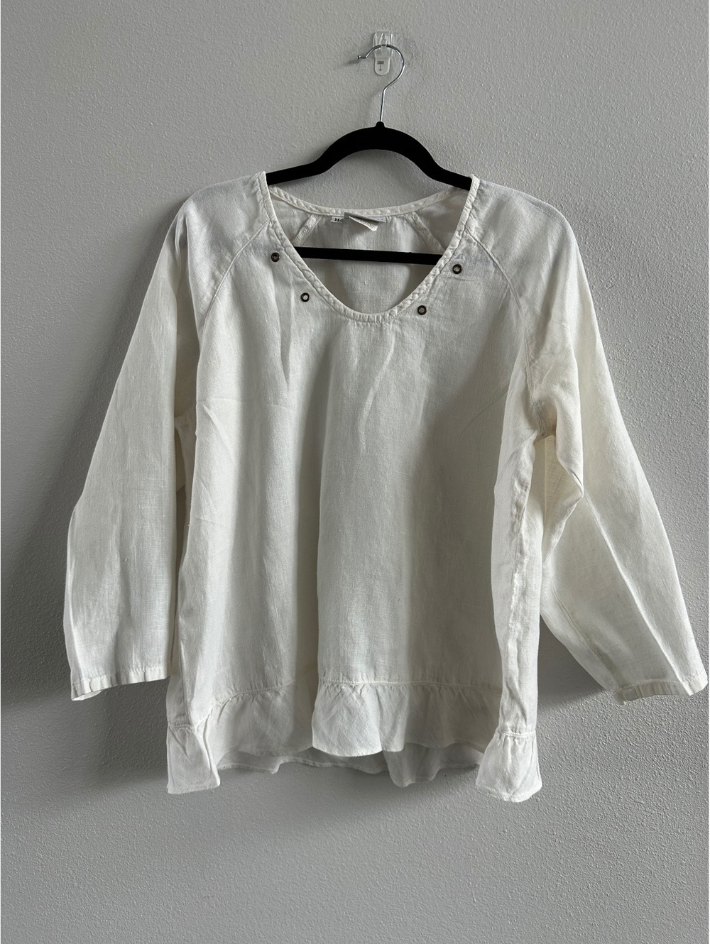 Hot Cotton Women's White Blouse Linen